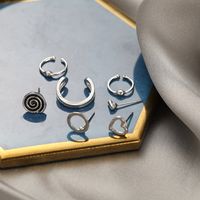 Wholesale Heart Spiral Geometric Stud Earrings Seven-piece Set Nihaojewelry main image 5