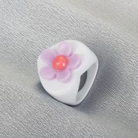 New Acrylic Geometric Flower Resin Ring Wholesale Nihaojewelry main image 6
