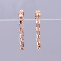 Wholesale Simple Hollow Chain Long Titanium Steel Earrings Nihaojewelry main image 5