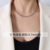 Fashion Geometric Titanium Steel Plating Necklace sku image 9