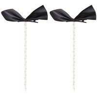 Pearl Tassel Flannel Bow Hairpin 2 Pieces Wholesale Jewelry Nihaojewelry sku image 2