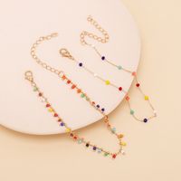 Perles Miyuki De Couleur Multicouche Bracelet De Cheville Bohème En Gros Nihaojewelry sku image 1