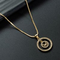 Großhandel Mode Hohle Krabbentaube Anhänger Kupfer Vergoldet Eingelegte Zirkon Halskette Nihaojewelry sku image 1