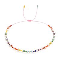 Woven Heart Rainbow Pearl Bohemian Style Miyuki Bead Bracelet Wholesale Jewelry Nihaojewelry sku image 2