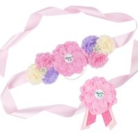 Pink Big Flower Party Belt Pregnant Decorative Wholesale Nihaojewelry sku image 2