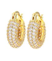 Wholesale New Style Full Diamond Zircon Copper Earrings Nihaojewelry sku image 1