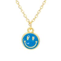 Großhandel Schmuck Lächeln Gesicht Öltropfen Anhänger Kupfer Halskette Nihaojewelry sku image 1