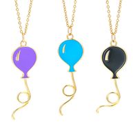 Wholesale Jewelry Ballon Dripping Oil Round Pendant Copper Necklace Nihaojewelry sku image 1