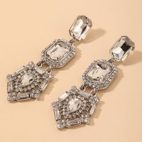 Wholesale Baroque Geometric Rhinestone Crystal Earrings Nihaojewelry sku image 3