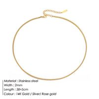 Stainless Steel 14K Gold Plated Plating U Shape Necklace sku image 6