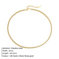 Stainless Steel 14K Gold Plated Plating U Shape Necklace sku image 8