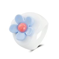 New Acrylic Geometric Flower Resin Ring Wholesale Nihaojewelry sku image 3