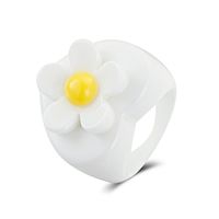 New Acrylic Geometric Flower Resin Ring Wholesale Nihaojewelry sku image 4