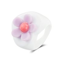 New Acrylic Geometric Flower Resin Ring Wholesale Nihaojewelry sku image 5