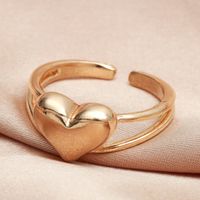 New Fashion Black Peach Heart Multi-layer Ring Wholesale Nihaojewelry sku image 1