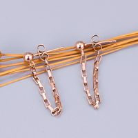 Wholesale Simple Hollow Chain Long Titanium Steel Earrings Nihaojewelry sku image 1