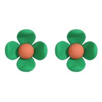 Wholesale Korean Geometric Emerald Green Acetate Plate Earrings Nihaojewelry sku image 7