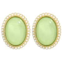 Wholesale Korean Geometric Emerald Green Acetate Plate Earrings Nihaojewelry sku image 13