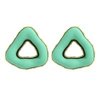Wholesale Korean Geometric Emerald Green Acetate Plate Earrings Nihaojewelry sku image 9