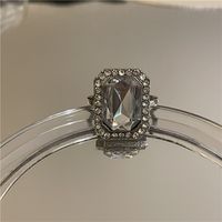 Fashionable Diamond Metal Big Heart Pear-shaped Ring Wholesale Nihaojewelry sku image 1