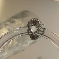 Fashionable Diamond Metal Big Heart Pear-shaped Ring Wholesale Nihaojewelry sku image 2