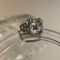 Fashionable Diamond Metal Big Heart Pear-shaped Ring Wholesale Nihaojewelry sku image 3