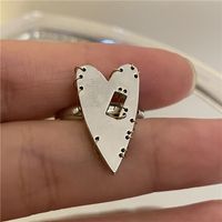 Wholesale Jewelry Hollow Heart Pendant Necklace Ring Earring Nihaojewelry sku image 1