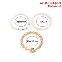 Geometric Hollow Metal Retro Hit Color Beaded Chain Bracelet Wholesale Jewelry Nihaojewelry main image 5