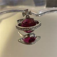 Fashion Rose Ruby Sphere Diamond Ring Wholesale Nihaojewelry main image 6