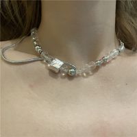 Wholesale Jewelry Transparent Round Bead Double Layer Necklace Nihaojewelry main image 1