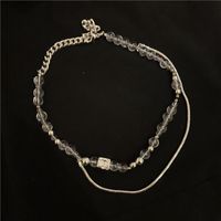 Wholesale Jewelry Transparent Round Bead Double Layer Necklace Nihaojewelry main image 4