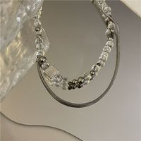 Wholesale Jewelry Transparent Round Bead Double Layer Necklace Nihaojewelry main image 5