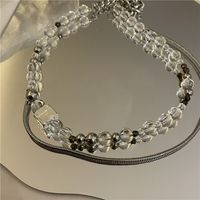 Wholesale Jewelry Transparent Round Bead Double Layer Necklace Nihaojewelry main image 6