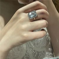 Fashionable Diamond Metal Big Heart Pear-shaped Ring Wholesale Nihaojewelry main image 6