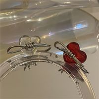 Wholesale Transparent Resin Red Heart Ear Bone Clip Nihaojewelry main image 5