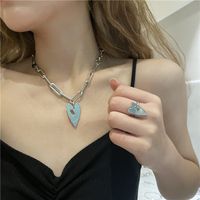 Wholesale Jewelry Hollow Heart Pendant Necklace Ring Earring Nihaojewelry main image 1