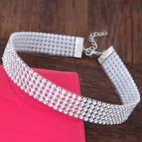 Wholesale Simple Multi-rows Flash Diamond Necklace Nihaojewelry main image 3