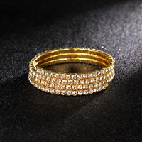 Bracelet Plaqué Argent Élastique En Strass Géométrique À La Mode En Gros Nihaojewelry main image 6