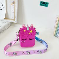 Mini Children's Bags  Summer New Cartoon Silicone Bag Boys And Girls Princess Accessories Change Purse Messenger Bag sku image 9