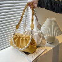 Small Pu Leather Solid Color Crossbody Bag main image 1