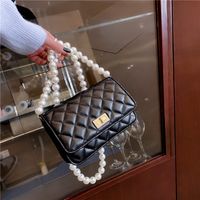 Wholesale Pearl Chain Lingge Messenger Bag Nihaojewelry main image 5