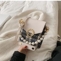 Großhandel Perlenkette Kariertes Tuch Quadratische Umhängetasche Nihaojewelry sku image 1