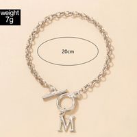 Nihaojewelry Simple Style M Letter Ot Buckle Single Layer Bracelet Wholesale Jewelry main image 3
