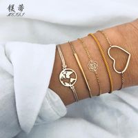 Nihaojewelry Fashion Hollow Heart Tassel Bracelet Set Wholesale Jewelry main image 2