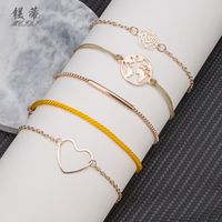 Nihaojewelry Fashion Hollow Heart Tassel Bracelet Set Wholesale Jewelry sku image 1
