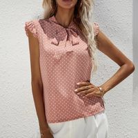 Nihaojewelry Fashion Polka Dot Flying Sleeve Chiffon Top Wholesale main image 1