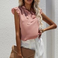 Nihaojewelry Fashion Polka Dot Flying Sleeve Chiffon Top Wholesale main image 3