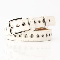 Fashion Solid Color Pu Leather Alloy Women's Leather Belts sku image 2