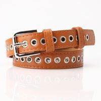 Fashion Solid Color Pu Leather Alloy Women's Leather Belts sku image 7