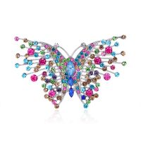 Wholesale New Retro Color Rhinestone Butterfly Brooch Nihaojewelry sku image 1